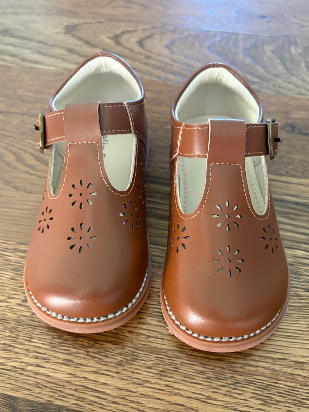 Felix & Flora Classic Brown Girls' T-Strap Mary Jane Shoes